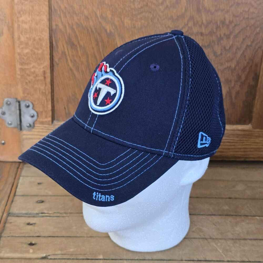 Tennessee Titans Hat Cap Fitted Mens M / L NFL Football 39THIRTY Blue New Era